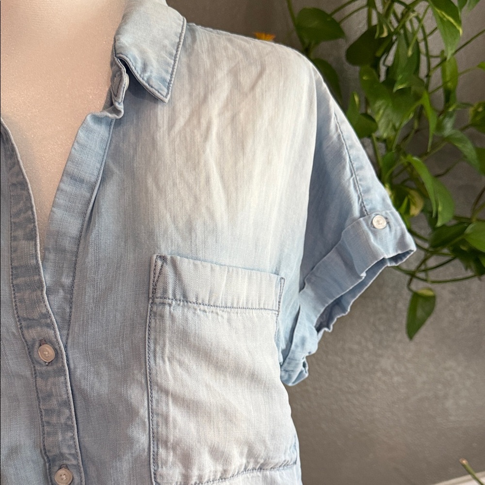 Cloth & Stone Sky Blue Button-Down Shirt - Picture 3 of 9